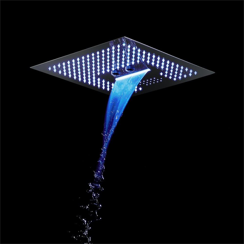 Wall-Mounted 16" Shower System Rainfall 5 Functions Thermostatic window image