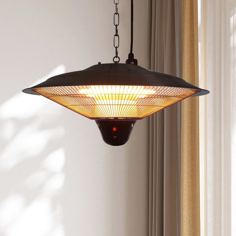 2100W buitenverwarming Patio hangende elektrische verwarming met afstandsbediening Vensterafbeelding