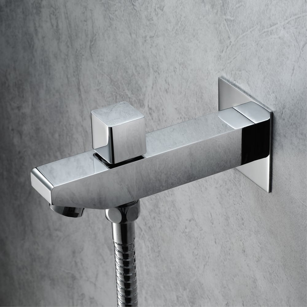 Wall-Mounted 16" Shower System Rainfall 5 Functions Thermostatic window image