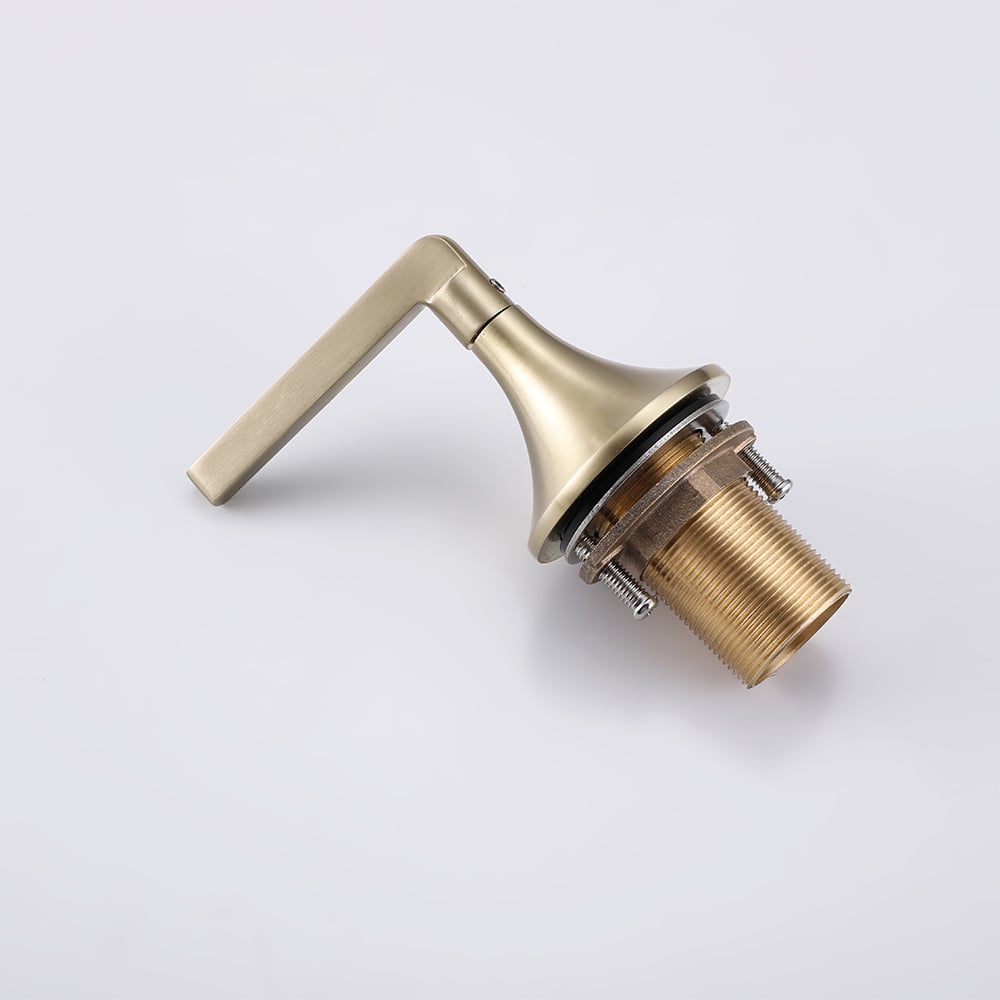 Aerated Spout 3-Hole Bathroom Basin Tap Stainless Steel window image