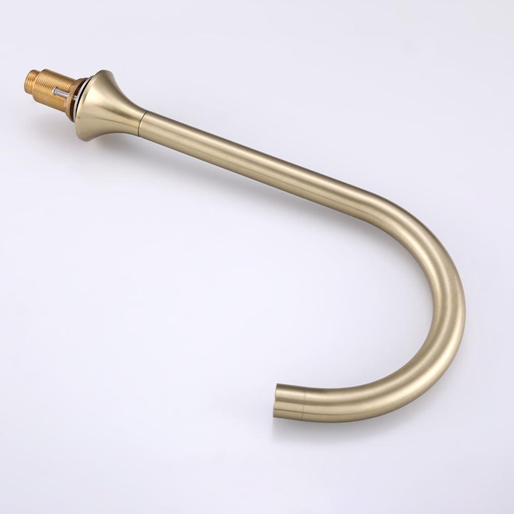 Aerated Spout 3-Hole Bathroom Basin Tap Stainless Steel window image