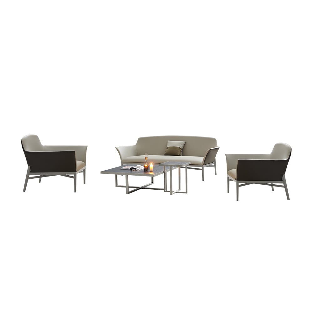 Outdoor Patio Sofa Set of 5 with Side Table & Outdoor Coffee Table window image