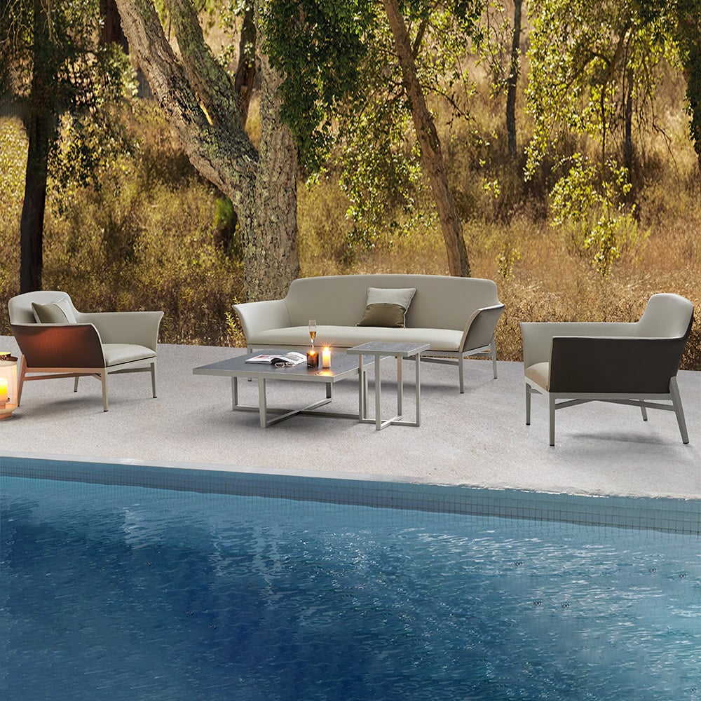 Outdoor Patio Sofa Set of 5 with Side Table & Outdoor Coffee Table window image