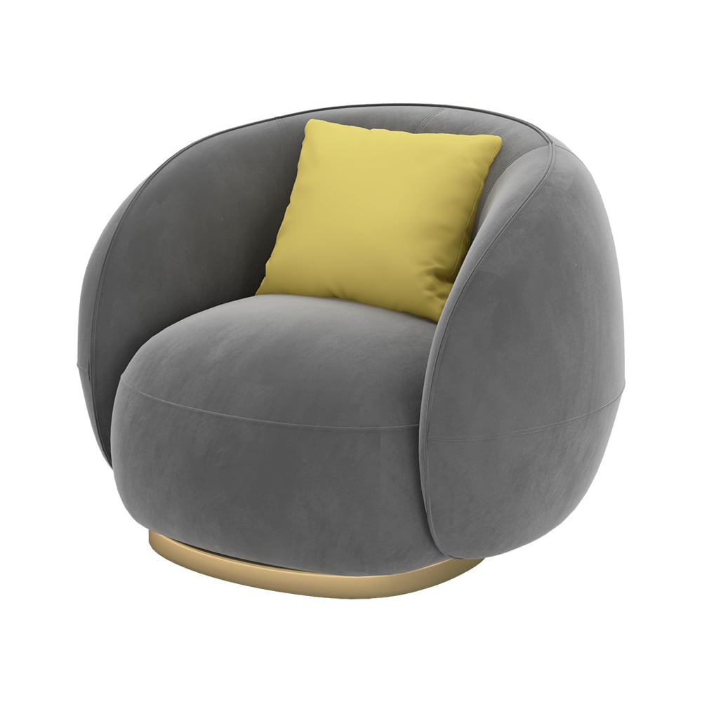 6-delige moderne grijze fluwelen woonkamerbankset inclusief Ottomanen Vensterafbeelding