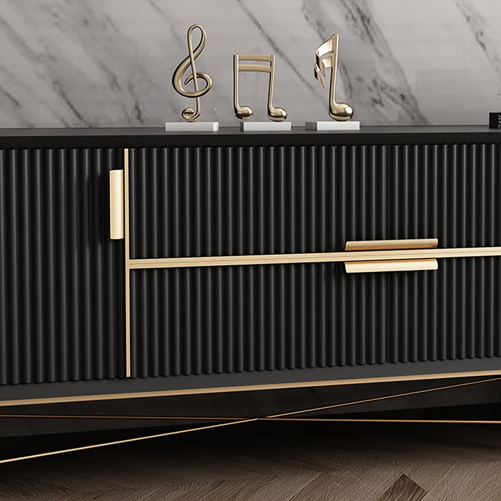 Meuble TV et table basse de luxe moderne et léger avec tiroirs image de fenêtre