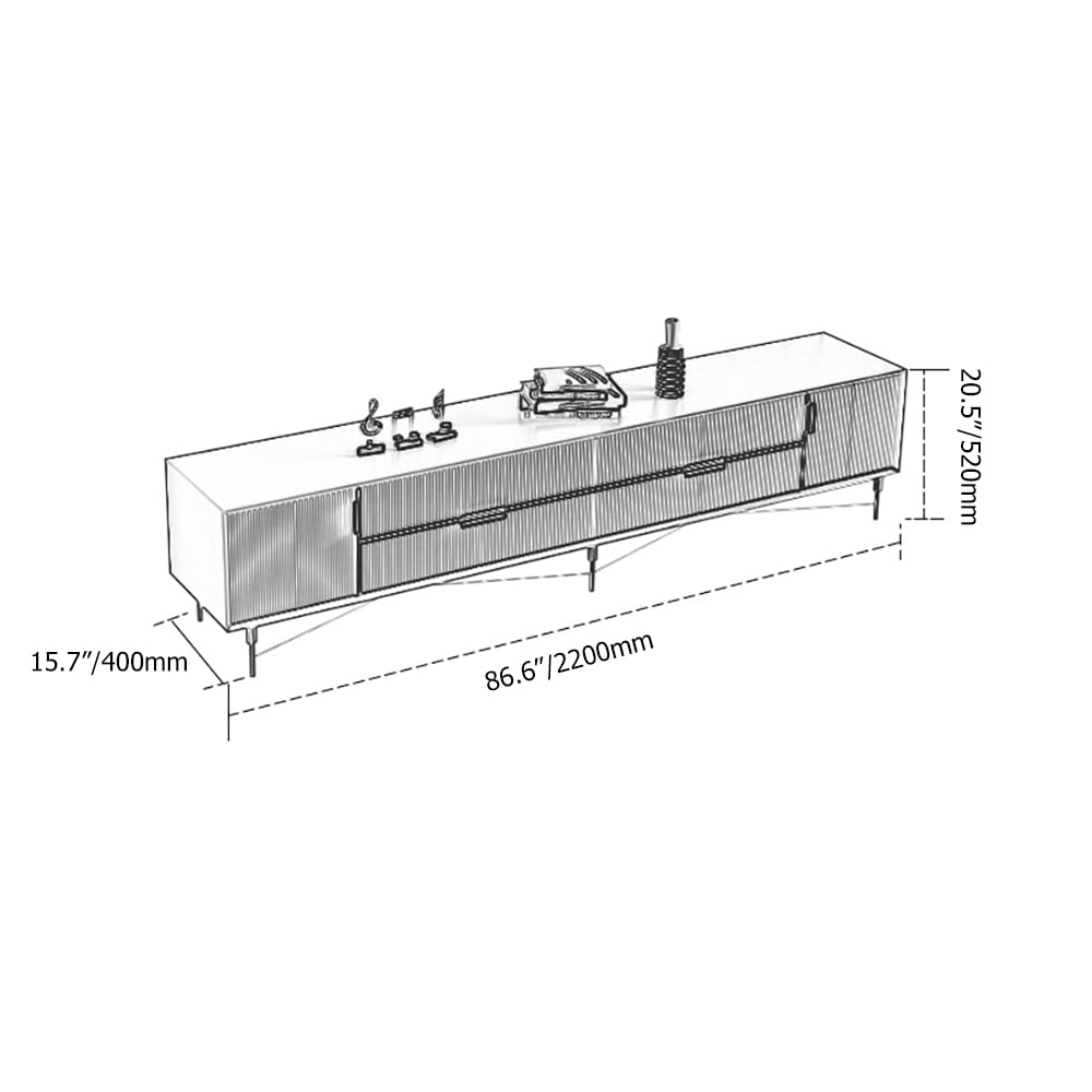 Meuble TV et table basse de luxe moderne et léger avec tiroirs image de fenêtre