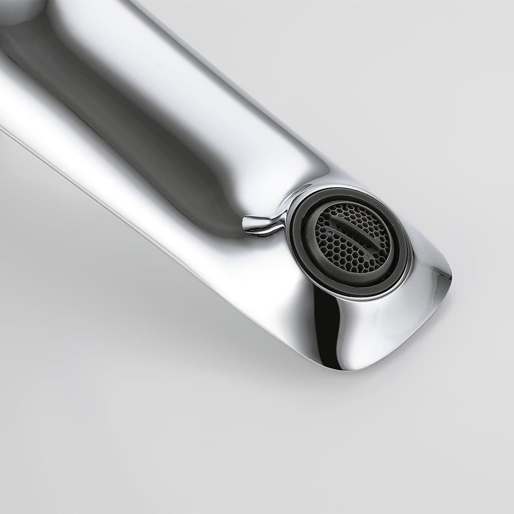 Switch Top Monobloc Basin Tap Single Handle Bathroom Mixer Tap with Press Button window image