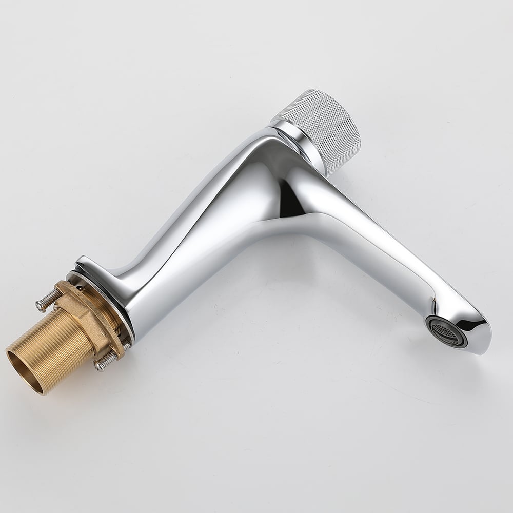 Switch Top Monobloc Basin Tap Single Handle Bathroom Mixer Tap with Press Button window image