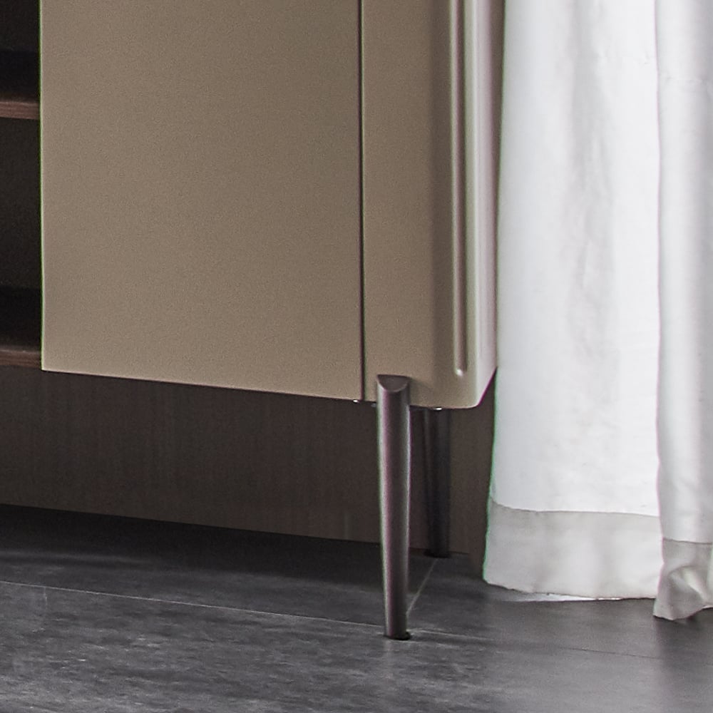 Armoire de Rangement Classique Kaki Buffet avec 2 Portes image de fenêtre