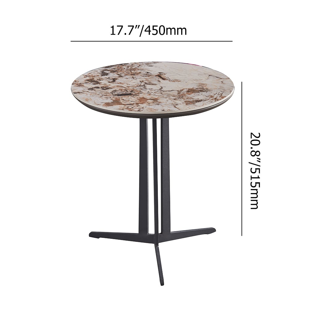3 Pieces Victory Sintered Stone Top Coffee Table Set with Faux Leather Stool window image