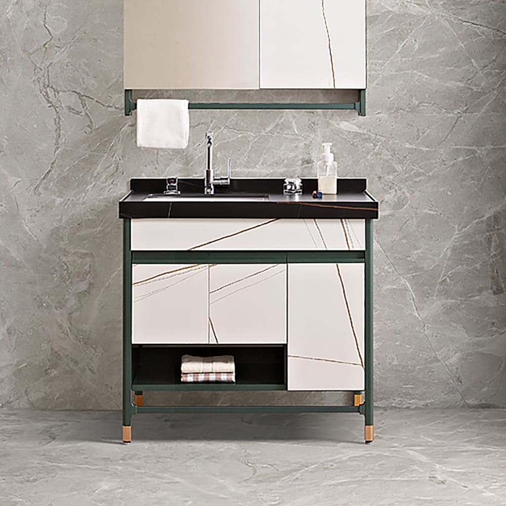 900mm Freestanding Single Basin Bathroom Vanity with Doors window image