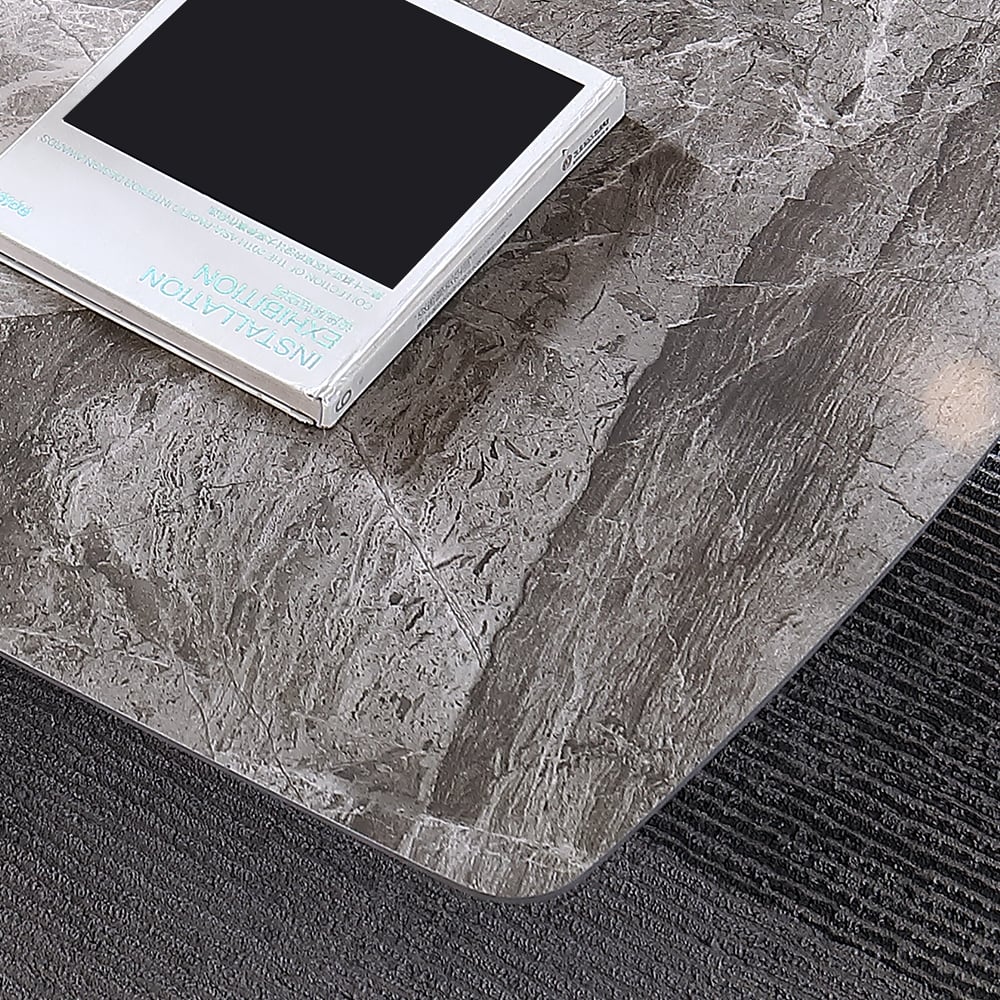 Modern Rectangular Sintered Stone-top Coffee Table & Side Table Set of 2 window image