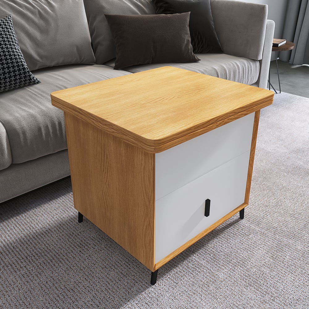 Contemporary Extendable Multifunctional Coffee Table with Drawers window image