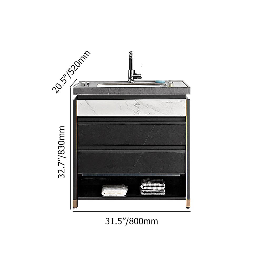 32 „vrijstaande gesinterde stenen bovenkant onderbouw keramische wastafel badkamermeubel Vensterafbeelding