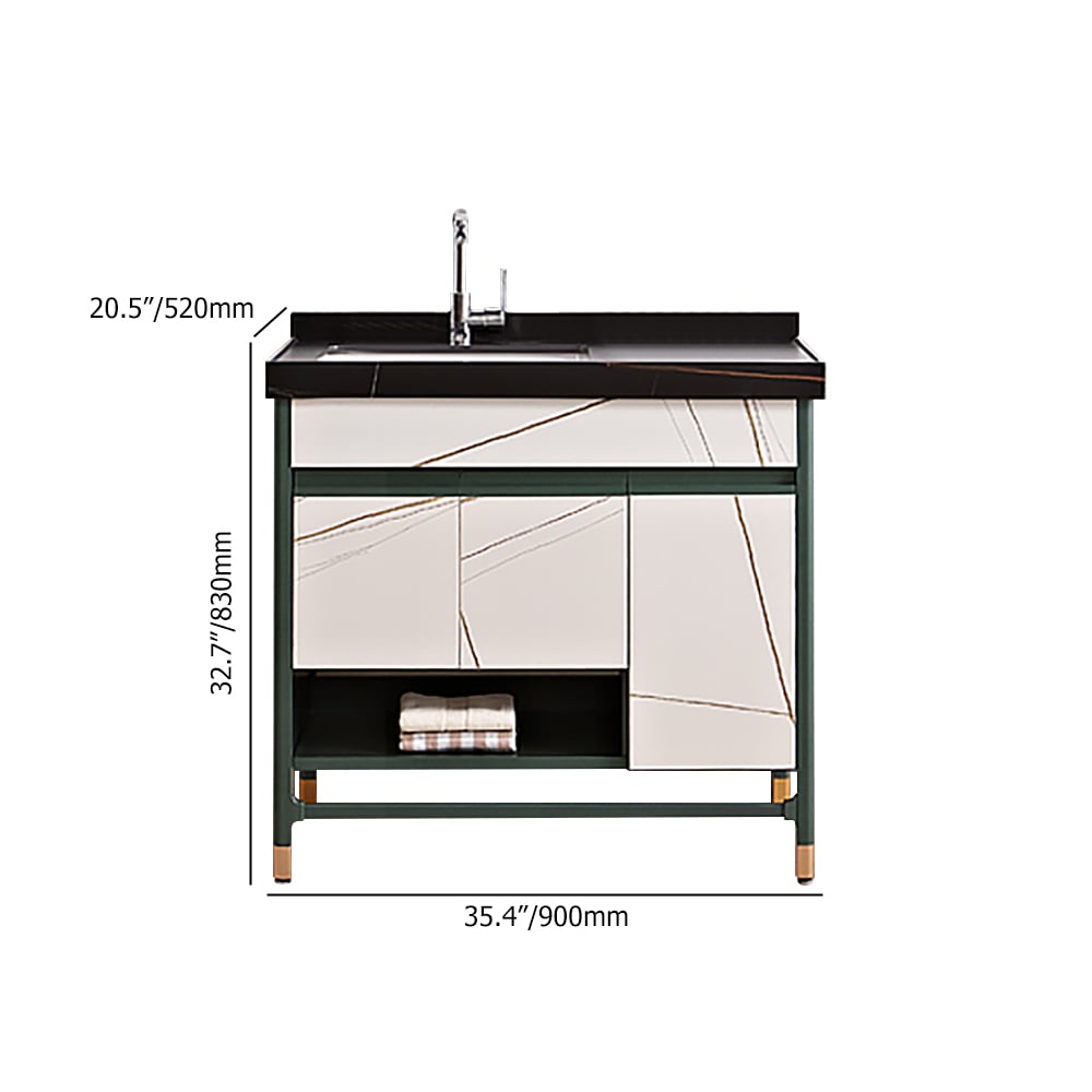 900mm Freestanding Single Basin Bathroom Vanity with Doors window image