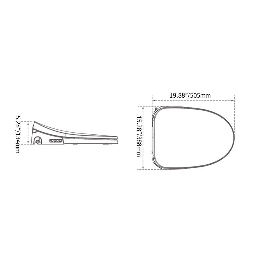 Elongated Automatic Self Clean Toilet Seat Cover Intelligent Toilet Seat Cover window image