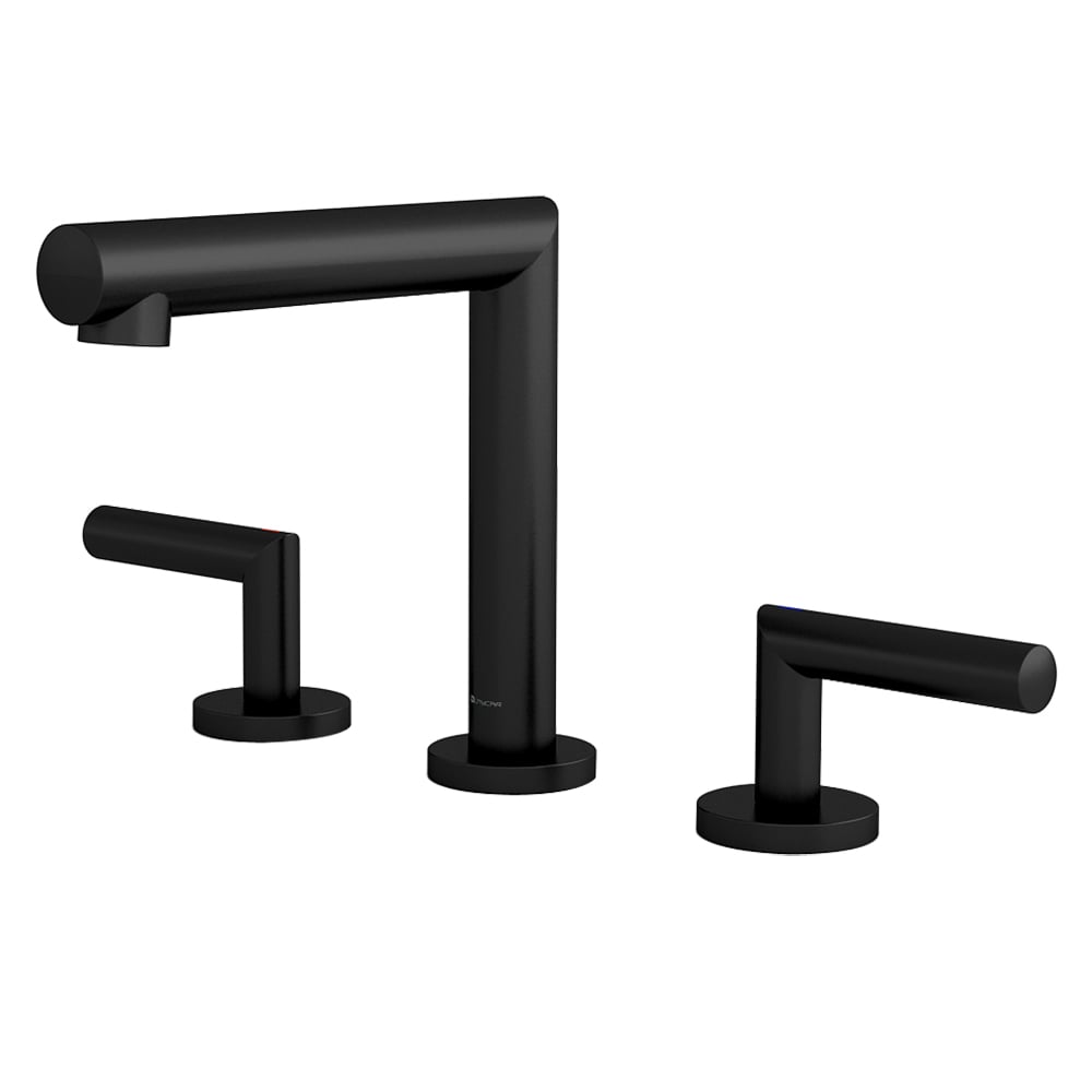 Permost Geometric Widespread Bathroom Sink Faucet Solid Brass window image