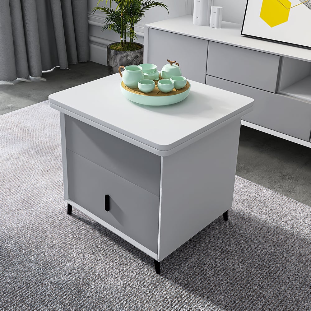 Contemporary Extendable Multifunctional Coffee Table with Drawers window image