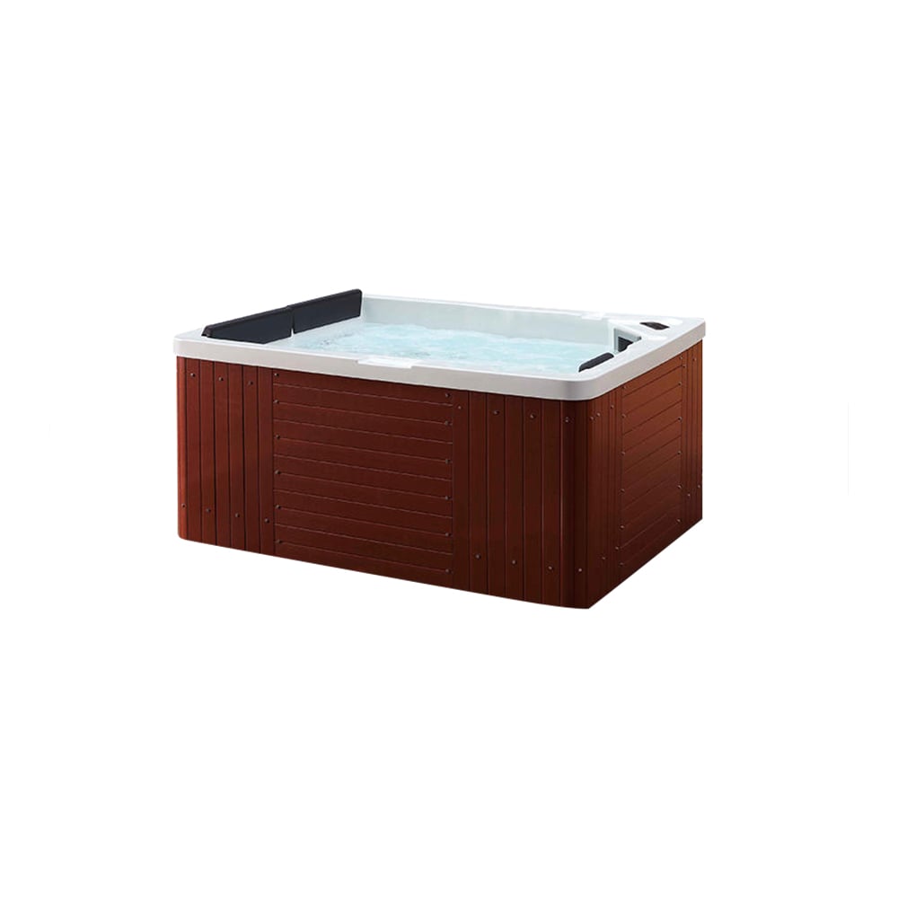 Baignoire de massage spa extérieure rectangulaire en acrylique à 30 jets pour 3 personnes, 2000 mm image de fenêtre