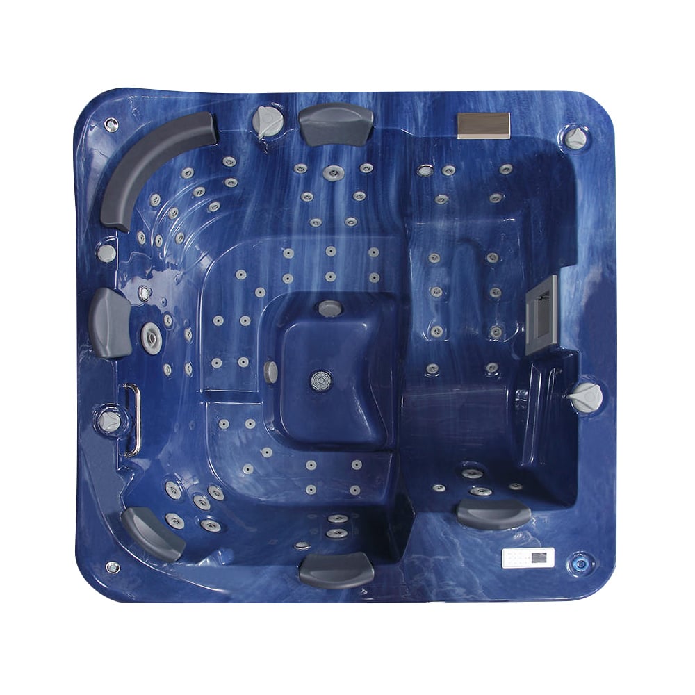 Baignoire de massage spa extérieure carrée en acrylique 2100 mm 6 personnes 67-Jet image de fenêtre