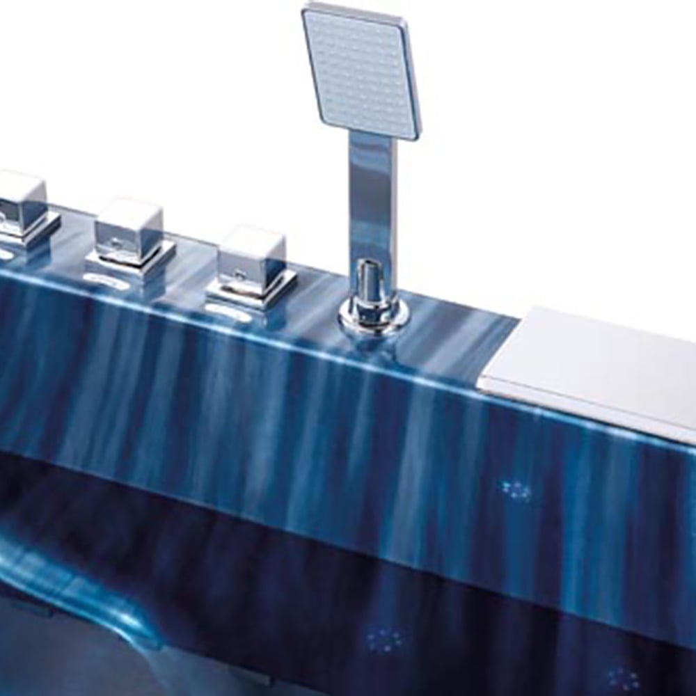 Bain de massage extérieur en acrylique 24 jets, 1950 mm, jusqu'à 3 personnes image de fenêtre