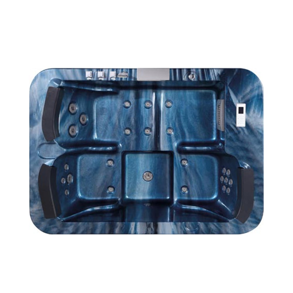 Bain de massage extérieur en acrylique 24 jets, 1950 mm, jusqu'à 3 personnes image de fenêtre