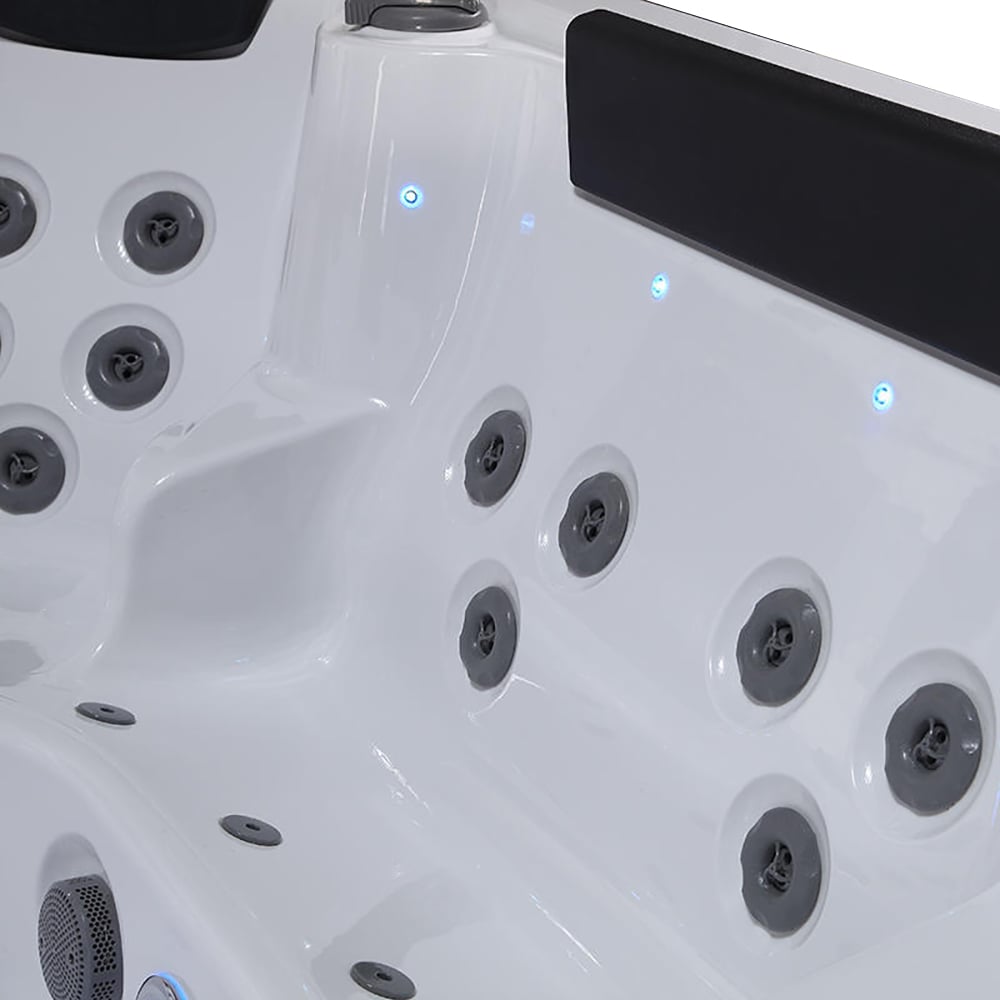 Bain de massage acrylique 2700 mm Spa extérieur 8 personnes 49-Jet avec ozonateur image de fenêtre