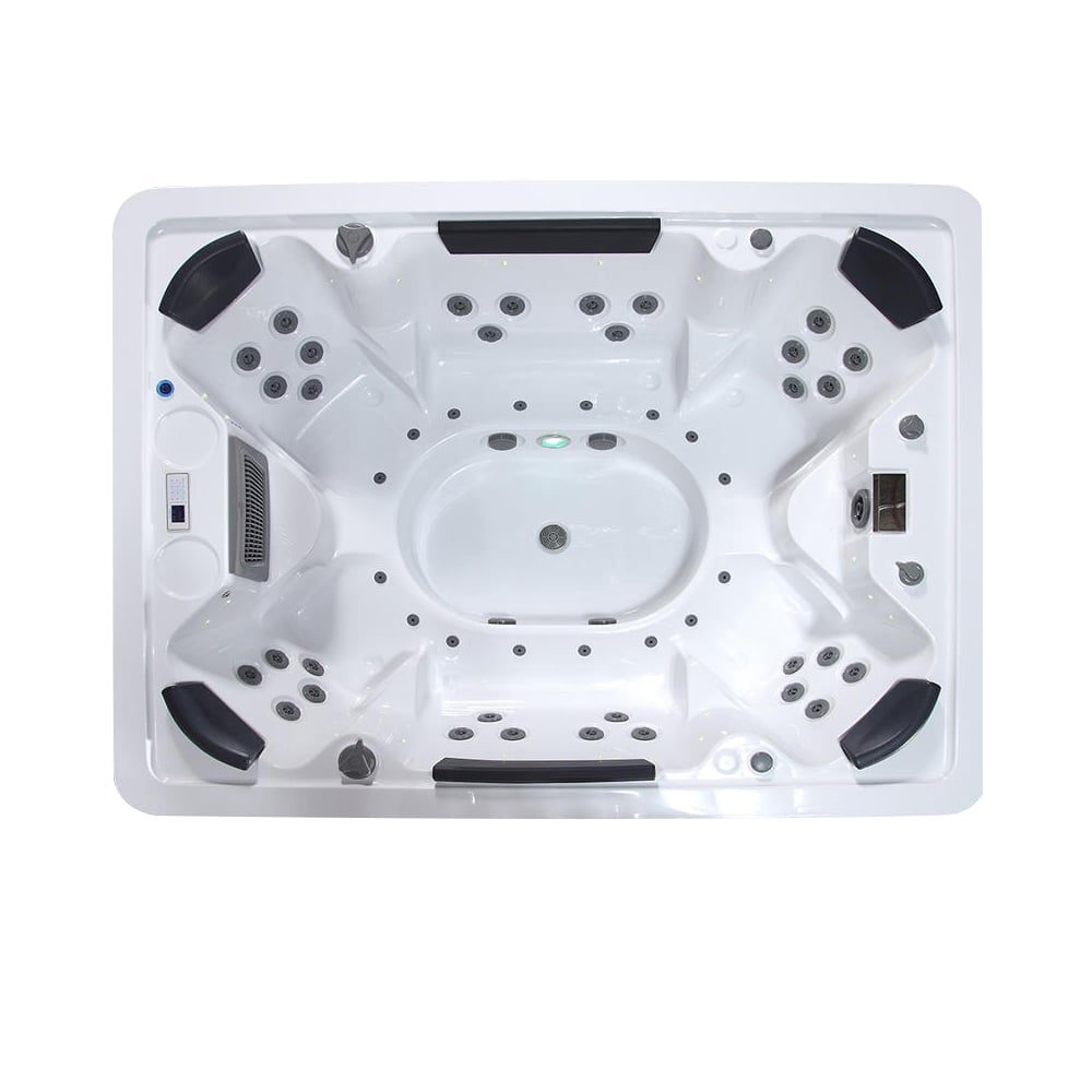Bain de massage acrylique 2700 mm Spa extérieur 8 personnes 49-Jet avec ozonateur image de fenêtre