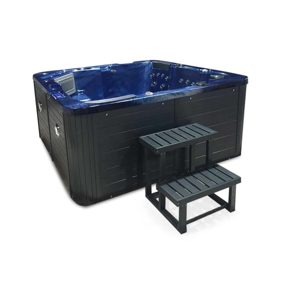 2000mm Square Outdoor Acrylic Hot Bath 49-Jet Suitable for 5 Person window image