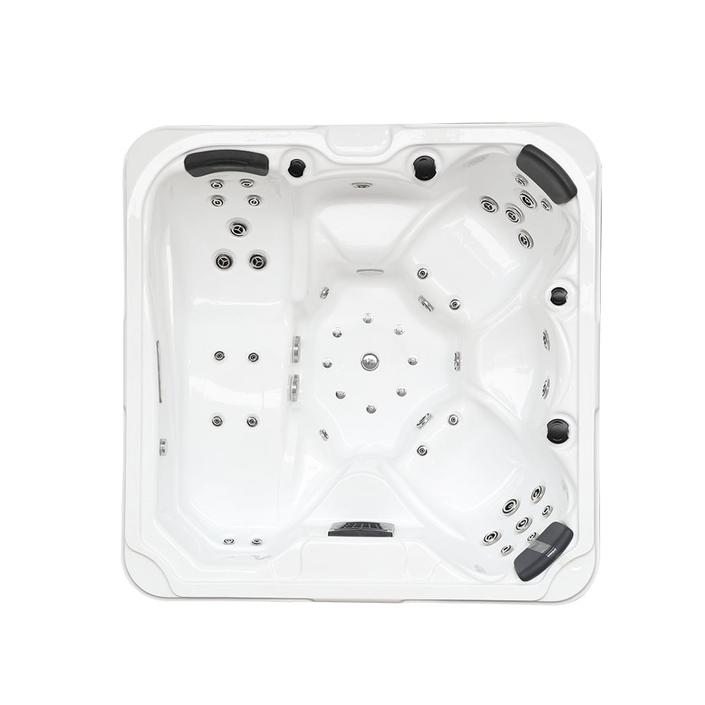 79" 46-Jet 5-Person Acrylic Outdoor Spa Massage Hot Tub with 4 Seats & 1 Lounger window image