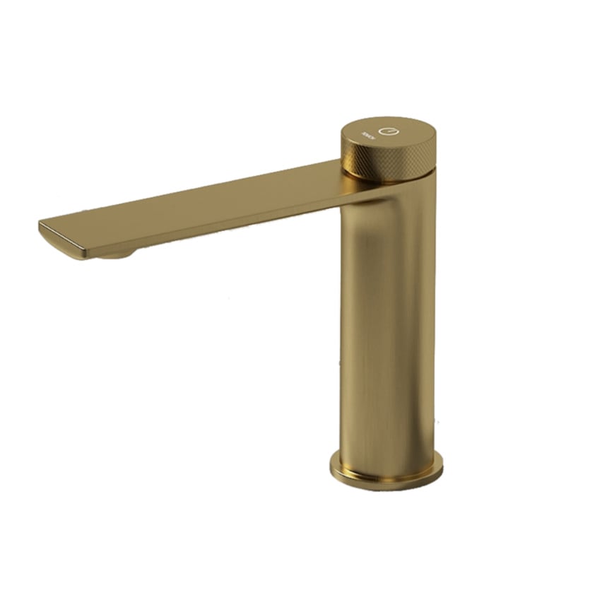 Simple and Modern Design Monobloc Bathroom Mixer Tap in Brushed Gold window image