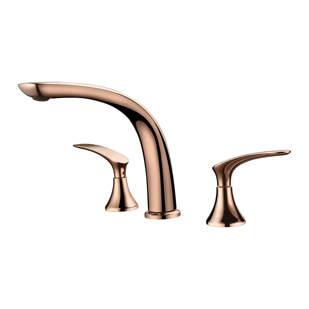 Aerated Spout 3-Hole Bathroom Basin Tap Solid Brass window image