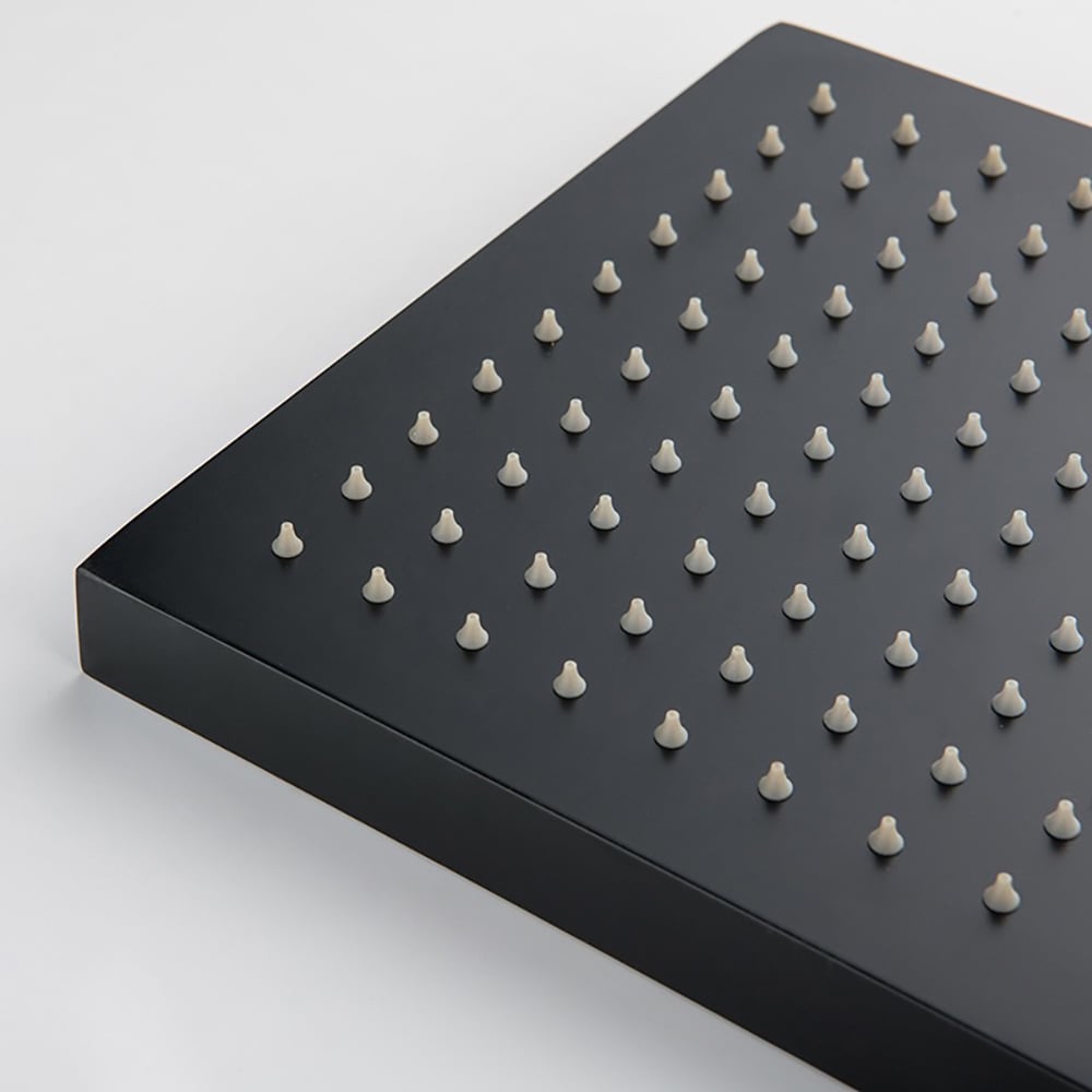 Wall-Mounted 20" Shower System in Matte Black 3-Function Thermostatic window image