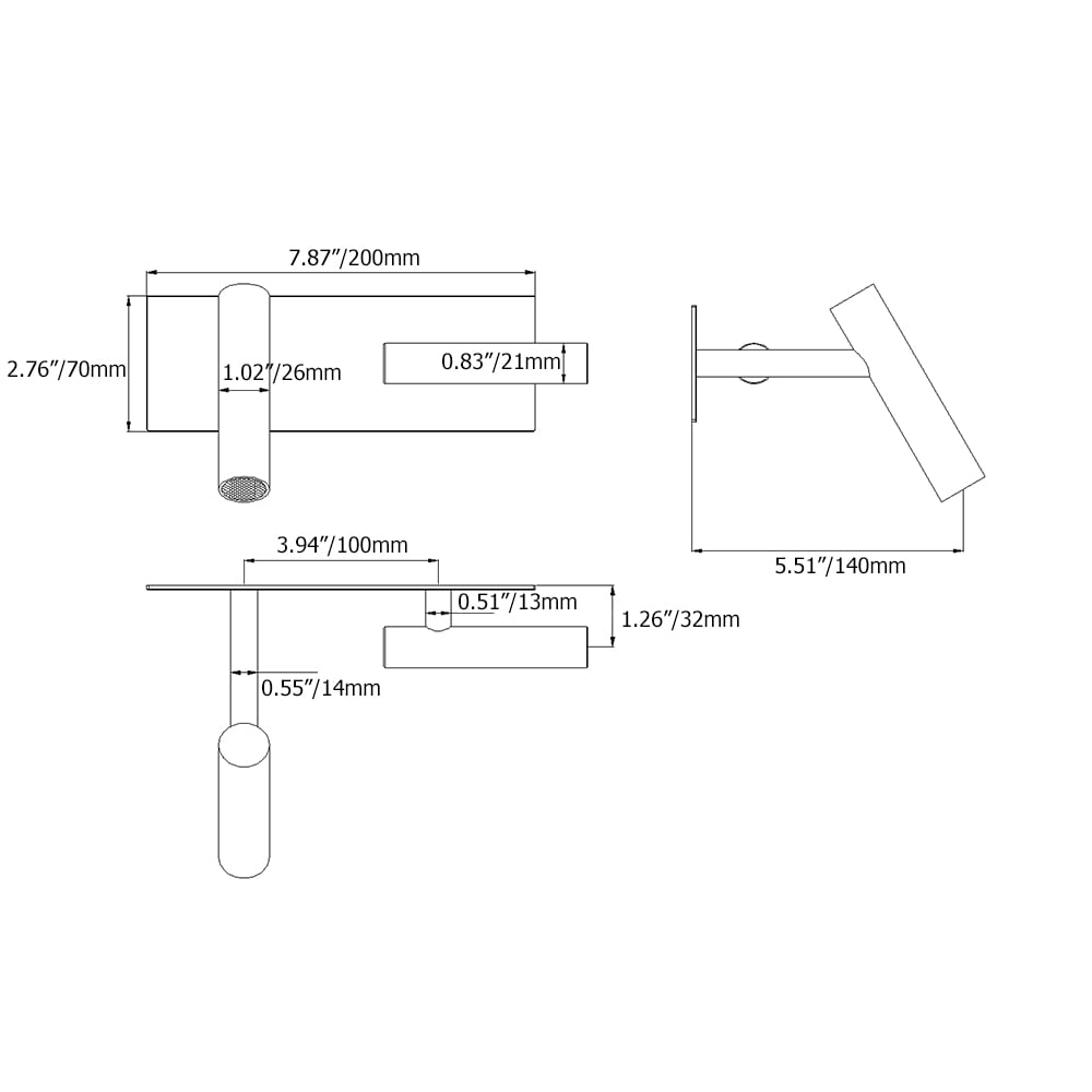 Widespread Wall Mounted Bathroom Sink Faucet Solid Brass window image