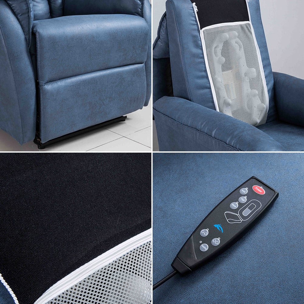 Modern Ergonomic Swivel Glider Recliner High-Back Massage Chair with Headrest window image