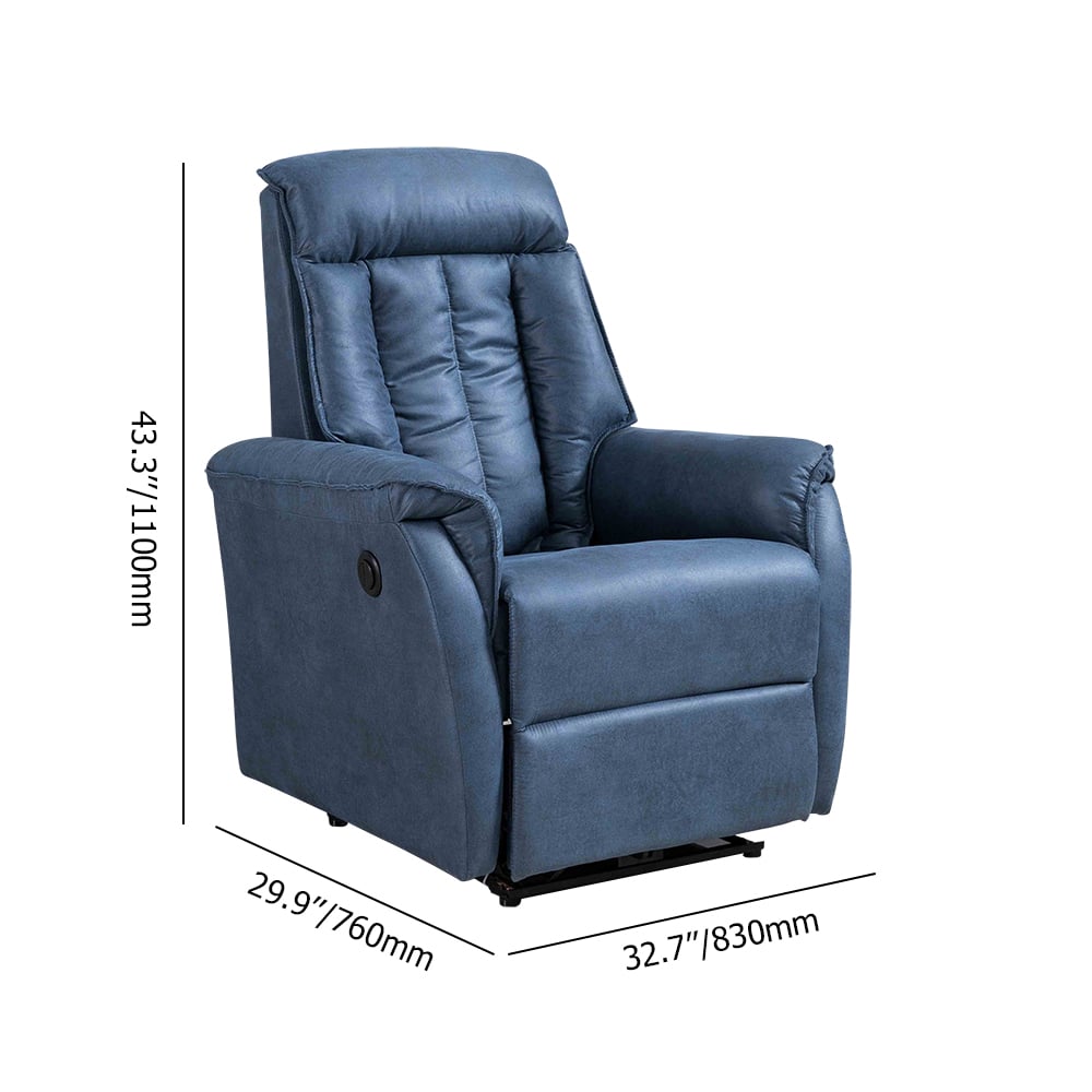 Modern Ergonomic Swivel Glider Recliner High-Back Massage Chair with Headrest window image