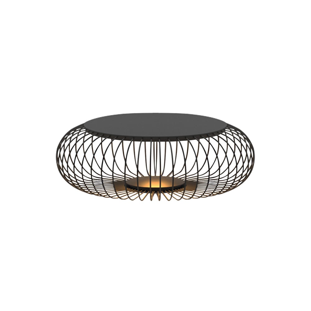 Modern 30" Gray Stainless Waterproof Steel Garden Stool with LED window image