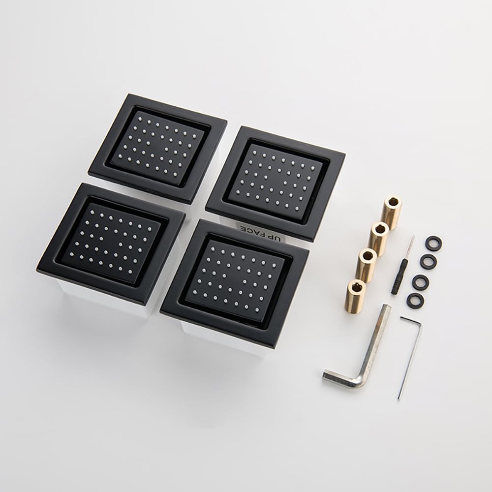 Wall-Mounted 10" Shower System in Matte Black 3-Function Thermostatic window image