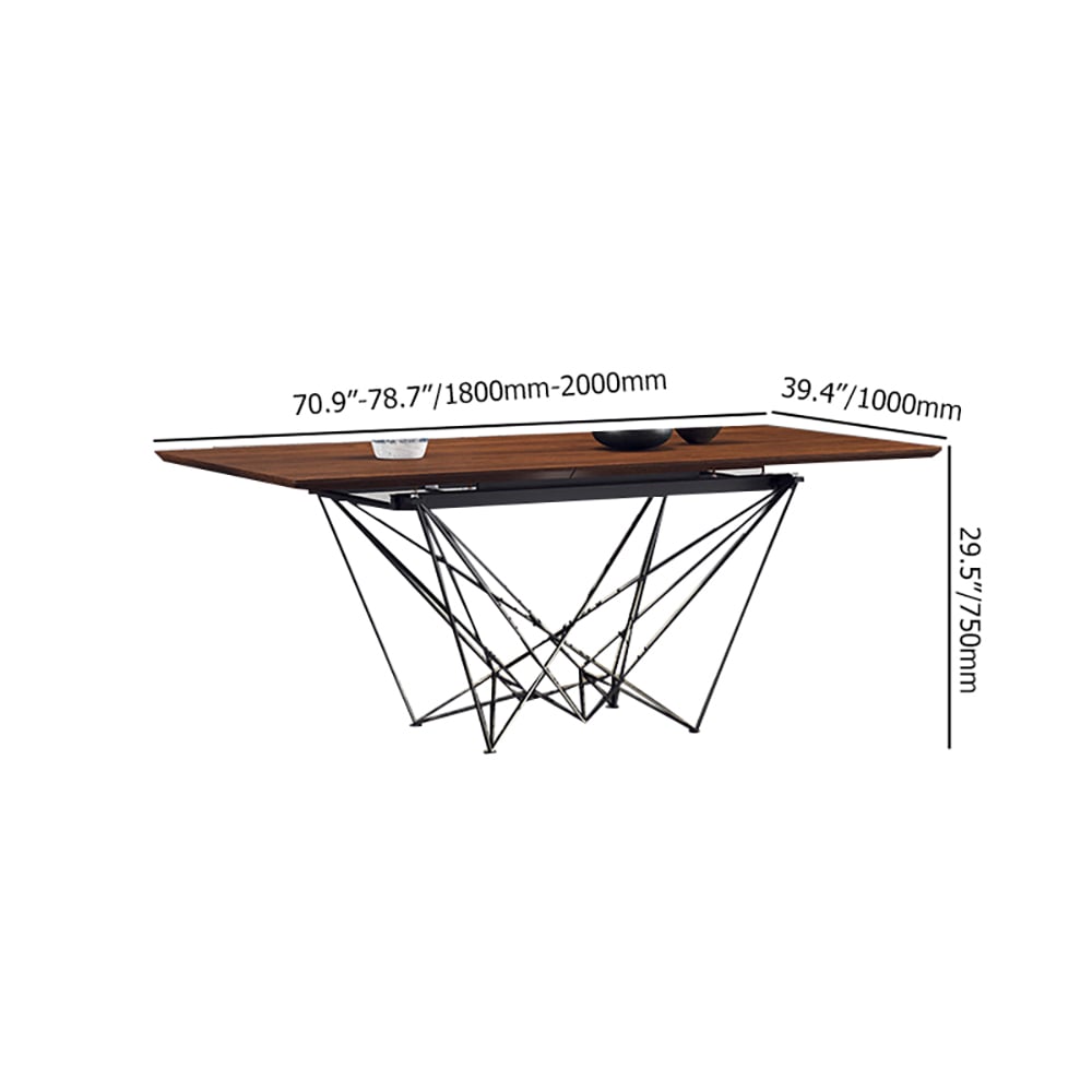 86.6" Extendable Multipurpose Dining Table with Sintered Stone Top in Minimalist Style window image