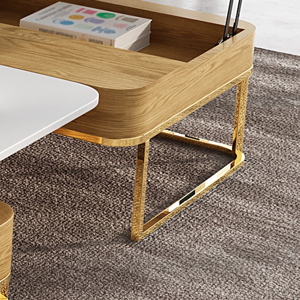 Mehrzweck Lift-Up Nesting Couchtisch Set, ausziehbar mit reichlich Stauraum Schaufensterbilder