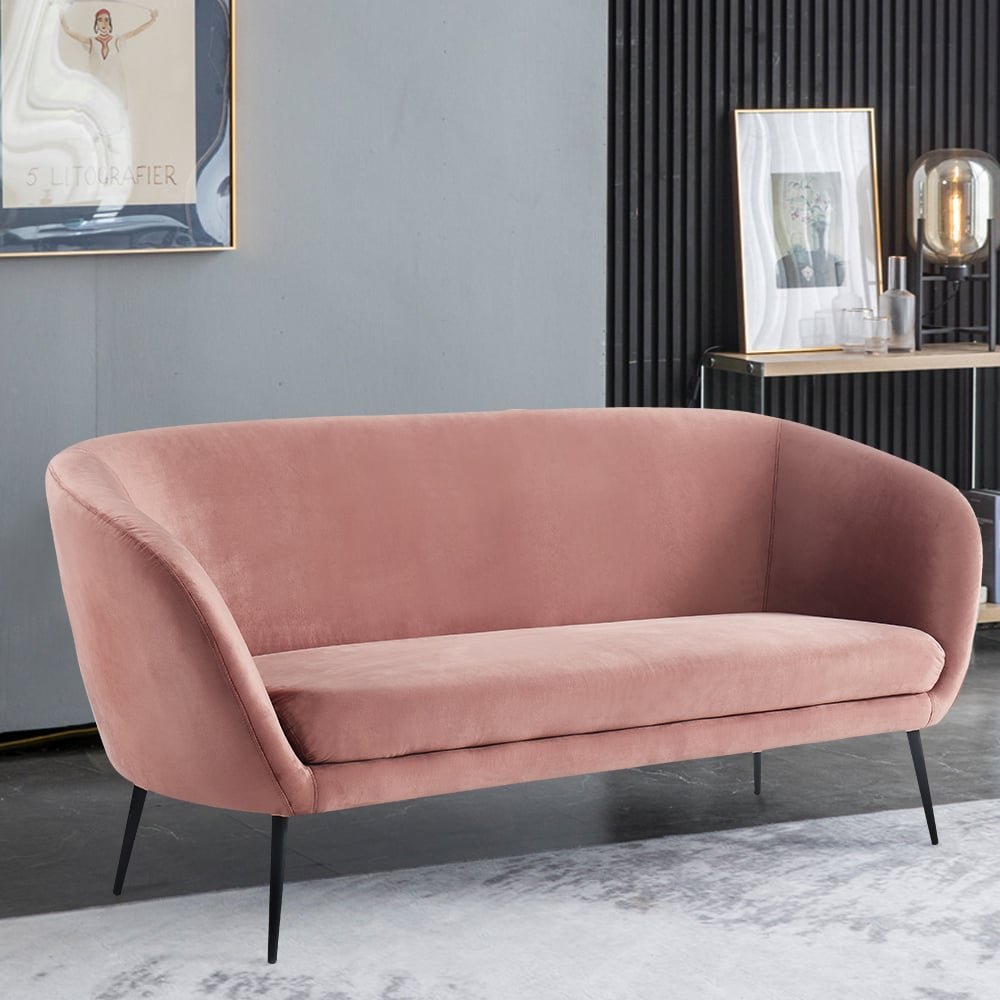 Moderne 1900mm roze brede velet bank metalen poten Vensterafbeelding