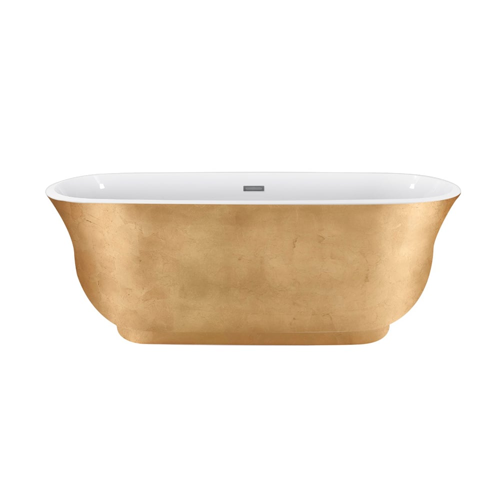 1700mm Oval Freestanding Acrylic Soaking Bath in Gold window image
