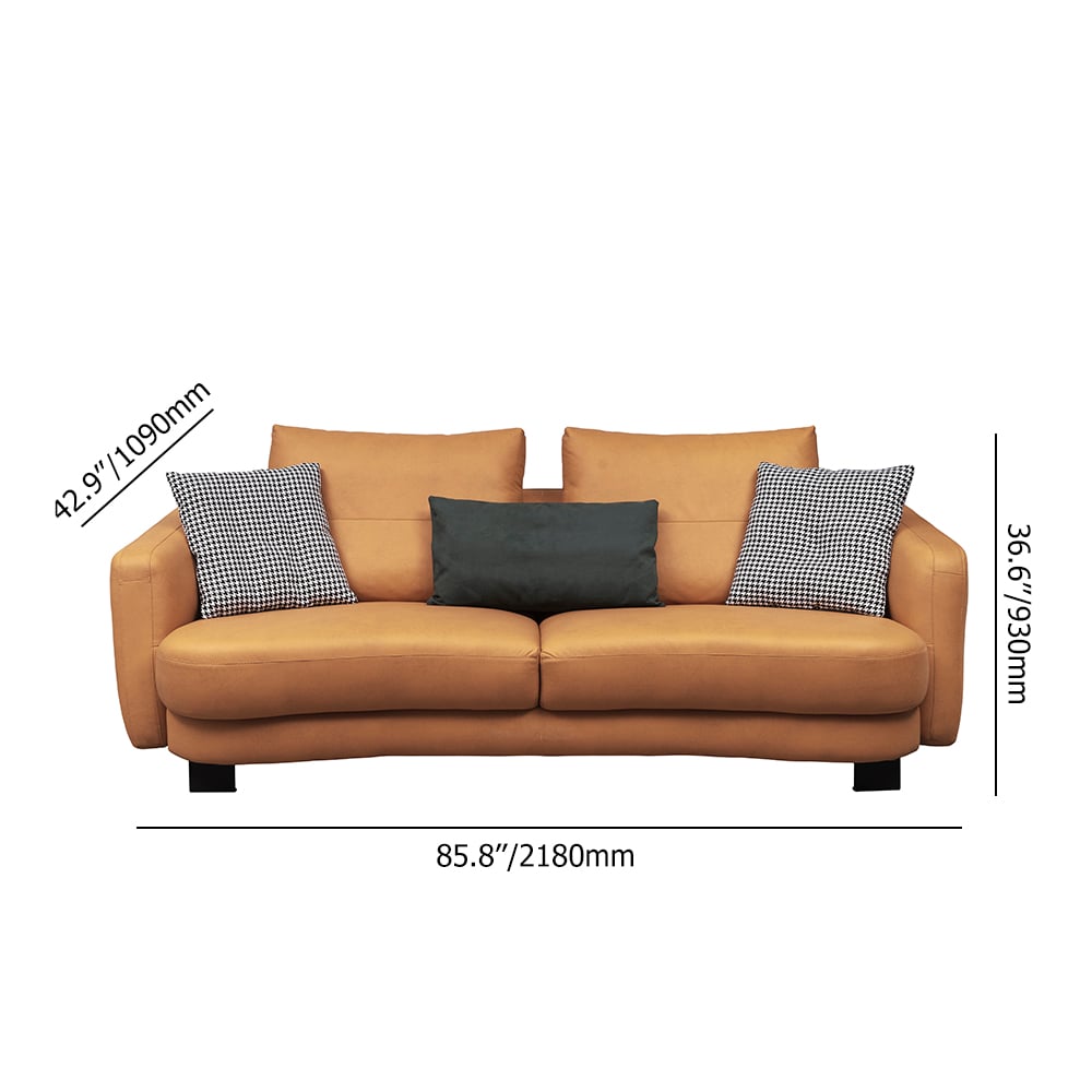 Ensemble de canapé moderne 2 pièces Ensemble de salon Canapé blanc et causeuse orange image de fenêtre