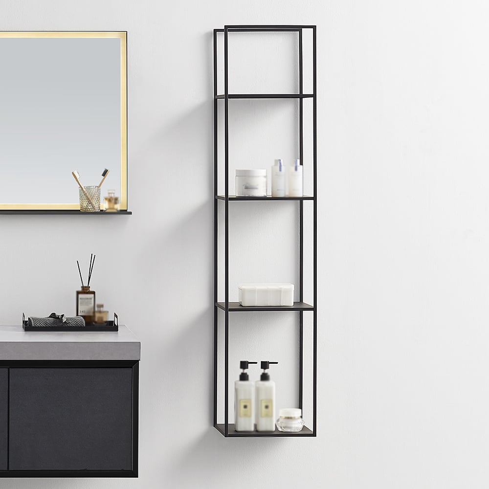 Modern Floating Bathroom Vanity Wall Mounted with Sink, Side Cabinet for Option window image