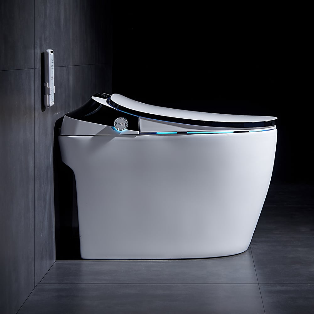 Automatic Toilet One-Piece Floor Mounted Self Clean Smart Toilet Tankless window image