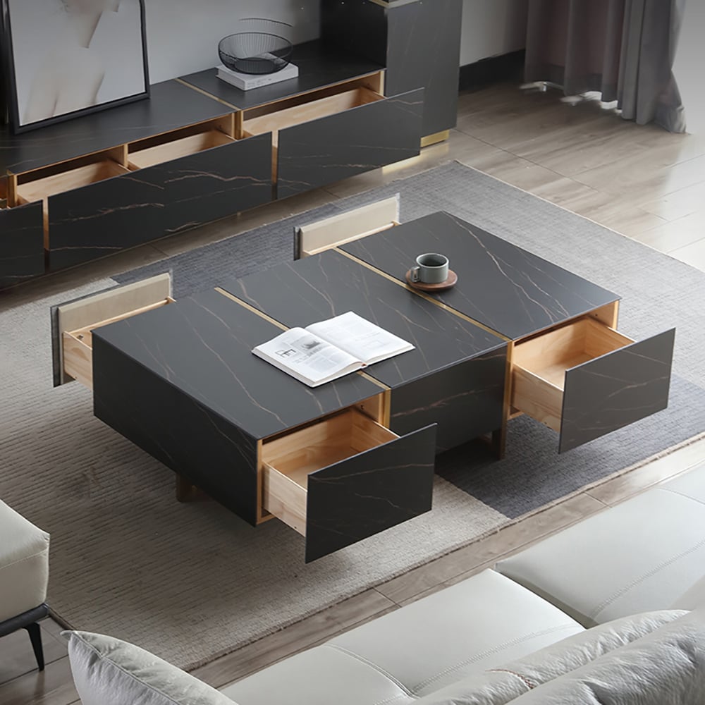 furnihunter T25 Stone modern table brown TABLE