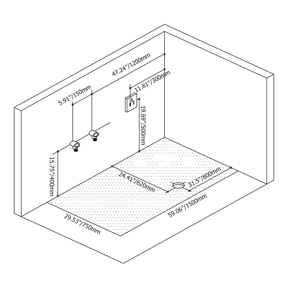 1500 mm acryl LED waterval whirlpool watermassagebad met badvuller Vensterafbeelding