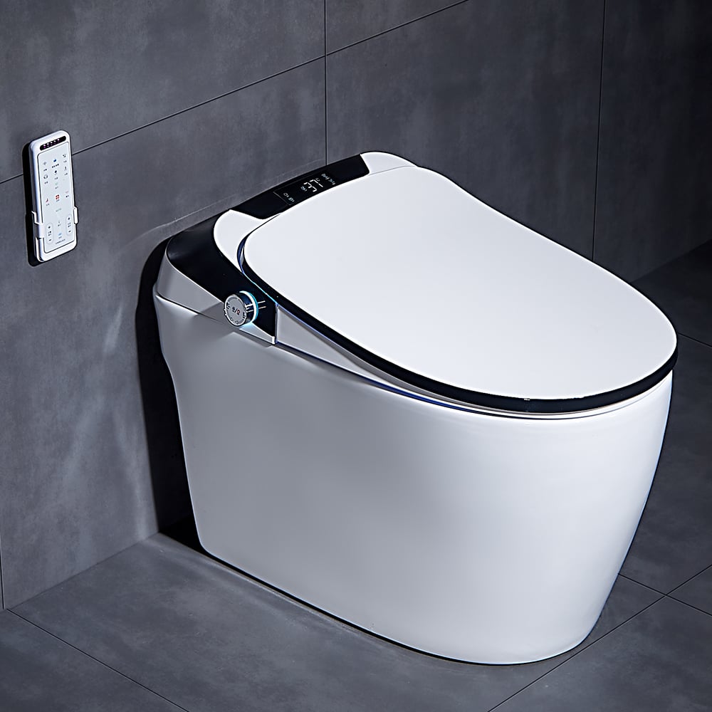Automatic Toilet One-Piece Floor Mounted Self Clean Smart Toilet Tankless window image