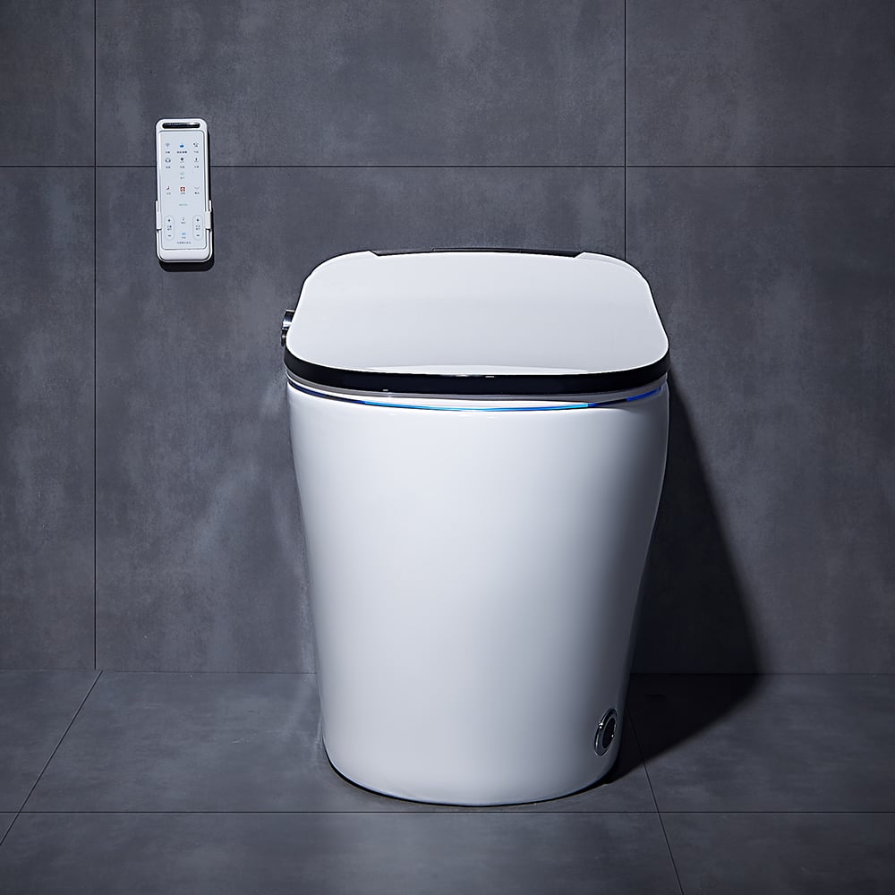 Automatic Toilet One-Piece Floor Mounted Self Clean Smart Toilet Tankless window image