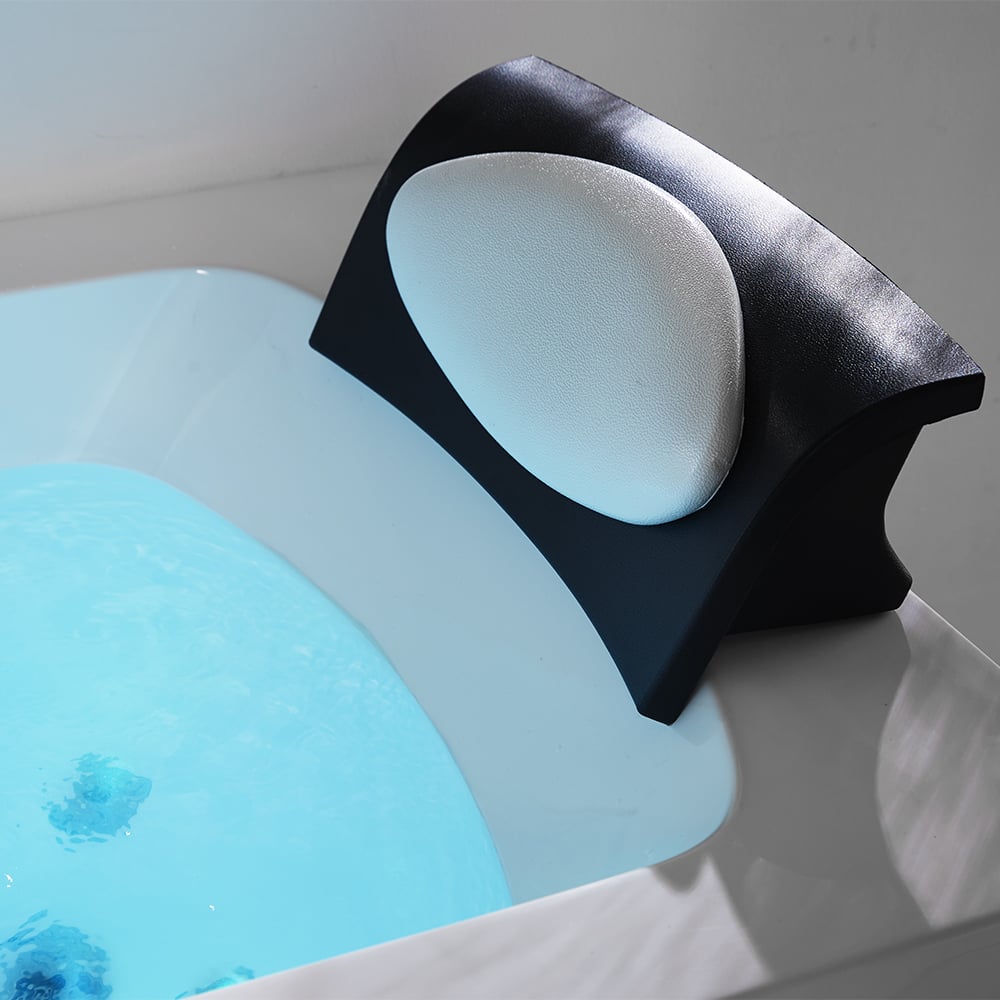 1500 mm acryl LED waterval whirlpool watermassagebad met badvuller Vensterafbeelding